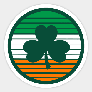 Shamrock Silhouette - Flag - St. Patricks Day Sticker